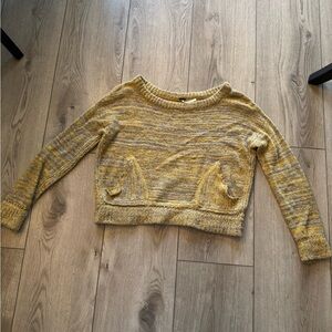 Free People Mustard Crew Neck Sweater